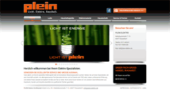 Desktop Screenshot of plein-elektro.de