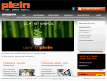 Tablet Screenshot of plein-elektro.de